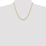 14ky 3.5mm Semi-Solid Rope Chain