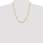 14ky 3.5mm Semi-Solid Rope Chain