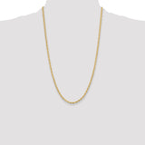 14ky 3.5mm Semi-Solid Rope Chain