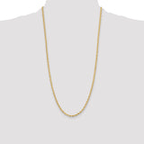 14ky 3.5mm Semi-Solid Rope Chain