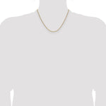 14k 2.2mm Semi-Solid Beveled Paperclip Chain