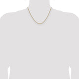14k 2.2mm Semi-Solid Beveled Paperclip Chain