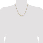 14k 2.2mm Semi-Solid Beveled Paperclip Chain