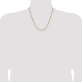 14k 2.2mm Semi-Solid Beveled Paperclip Chain