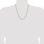 14k 2.2mm Semi-Solid Beveled Paperclip Chain