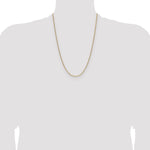 14k 2.2mm Semi-Solid Beveled Paperclip Chain
