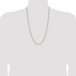 14k 2.2mm Semi-Solid Beveled Paperclip Chain