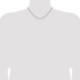 14k White Gold 2.2mm Semi-Solid Beveled Paperclip Chain