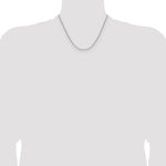 14k White Gold 2.2mm Semi-Solid Beveled Paperclip Chain