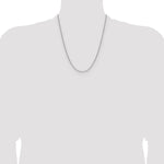 14k White Gold 2.2mm Semi-Solid Beveled Paperclip Chain