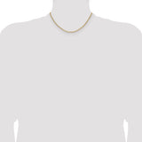 14k 3.0mm Semi-Solid Beveled Paperclip Chain