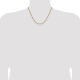 14k 3.0mm Semi-Solid Beveled Paperclip Chain