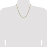14k 3.0mm Semi-Solid Beveled Paperclip Chain