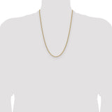 14k 3.0mm Semi-Solid Beveled Paperclip Chain