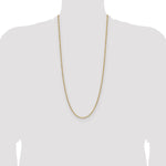 14k 3.0mm Semi-Solid Beveled Paperclip Chain