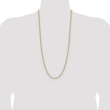 14k 3.0mm Semi-Solid Beveled Paperclip Chain