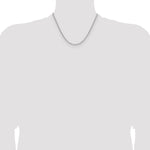 14k White Gold 3.0mm Semi-Solid Beveled Paperclip Chain