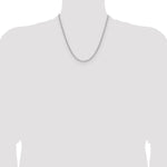 14k White Gold 3.0mm Semi-Solid Beveled Paperclip Chain