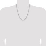 14k White Gold 3.0mm Semi-Solid Beveled Paperclip Chain