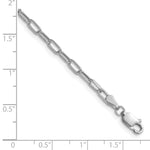 14k White Gold 3.0mm Semi-Solid Beveled Paperclip Chain