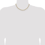 14k 3.7mm Semi-Solid Beveled Paperclip Chain