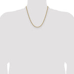 14k 3.7mm Semi-Solid Beveled Paperclip Chain