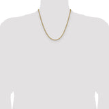 14k 3.7mm Semi-Solid Beveled Paperclip Chain