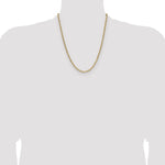 14k 3.7mm Semi-Solid Beveled Paperclip Chain