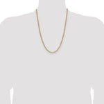 14k 3.7mm Semi-Solid Beveled Paperclip Chain