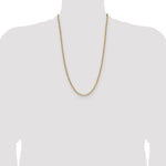 14k 3.7mm Semi-Solid Beveled Paperclip Chain