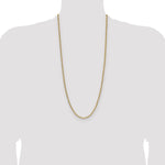 14k 3.7mm Semi-Solid Beveled Paperclip Chain