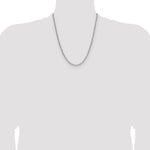 14k White Gold 3.7mm Semi-Solid Beveled Paperclip Chain