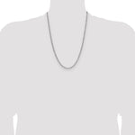 14k White Gold 3.7mm Semi-Solid Beveled Paperclip Chain