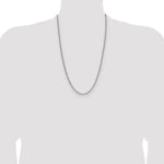 14k White Gold 3.7mm Semi-Solid Beveled Paperclip Chain