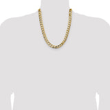 14k 11.3mm Semi-Solid Curb Chain