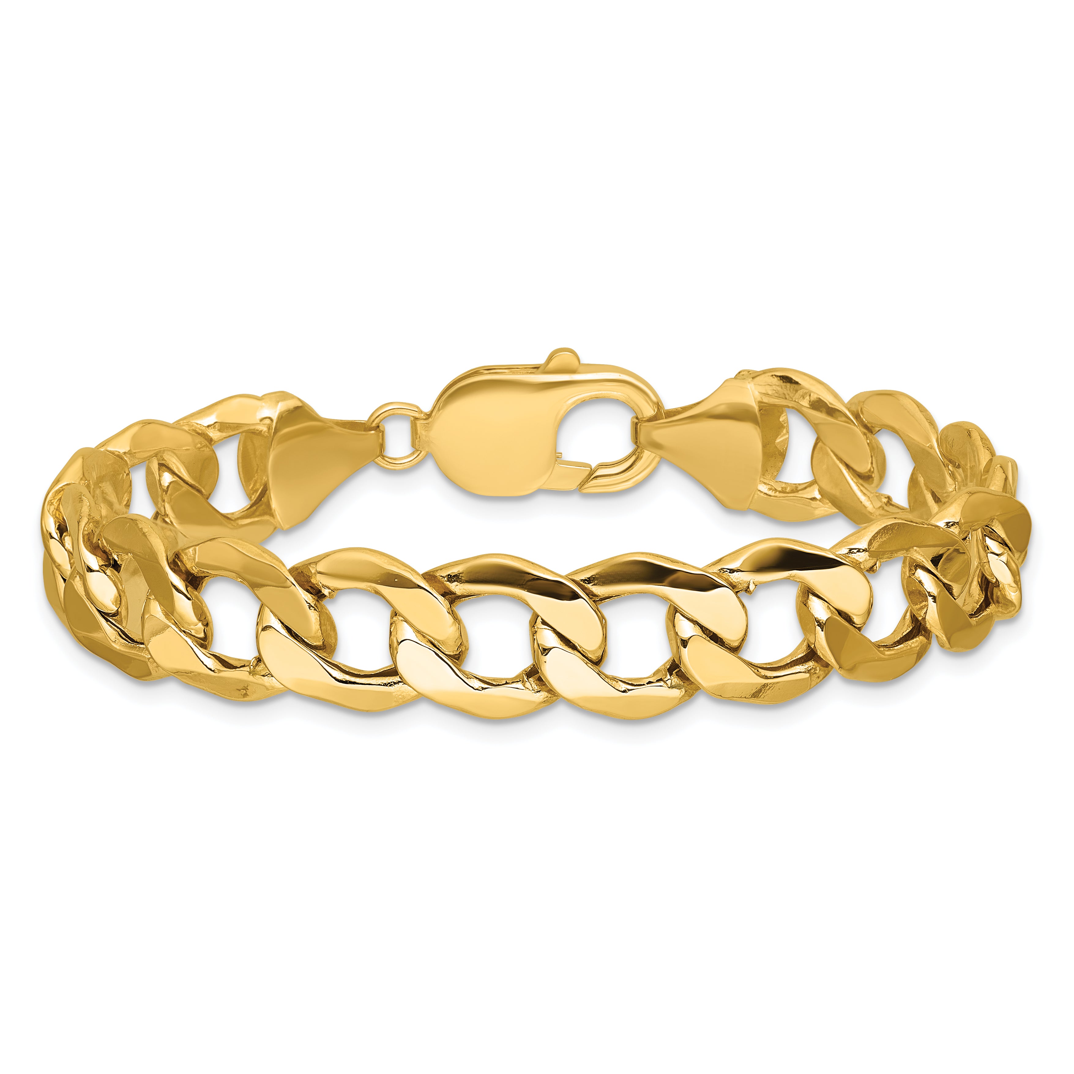 14k 11.3mm Semi-Solid Curb Chain