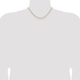 14k 1.9mm Semi-Solid Figaro Chain