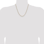 14k 1.9mm Semi-Solid Figaro Chain