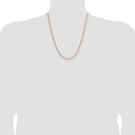 14k 1.9mm Semi-Solid Figaro Chain