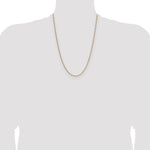 14k 1.9mm Semi-Solid Figaro Chain