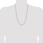 14k 1.9mm Semi-Solid Figaro Chain