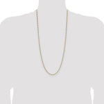 14k 1.9mm Semi-Solid Figaro Chain