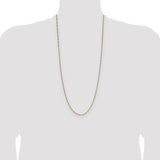 14k 1.9mm Semi-Solid Figaro Chain