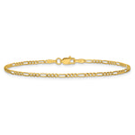 14k 1.9mm Semi-Solid Figaro Chain