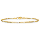 14k 1.9mm Semi-Solid Figaro Chain
