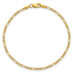 14k 1.9mm Semi-Solid Figaro Chain