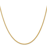 14k 2mm Semi-Solid Wheat Chain