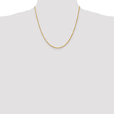 14k 2mm Semi-Solid Wheat Chain