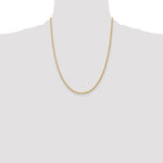14k 2mm Semi-Solid Wheat Chain