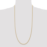 14k 2mm Semi-Solid Wheat Chain